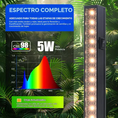 Vista 4 de Barrina Luces LED T5 de crecimiento, 5 W 1 pie, luces de plantas enlazables Amarillo