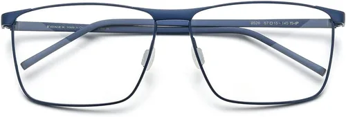 Vista 4 de Marco de gafas de titanio puro para hombres, lentes ópticos cuadrados de borde completo para miopía