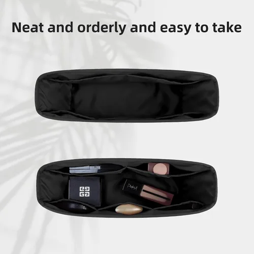 Vista 5 de DGAZ Organizador de bolso para bolsas LV Neverfull MiniPMMMGM, organizador de bolsas de seda, bolso de lujo y moldeador de bolsas (GM, negro)