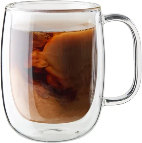 Vista 11 de ZWILLING Sorrento Plus Juego de 2 tazas de vidrio de doble pared para café con leche, 15 oz, 450 ml