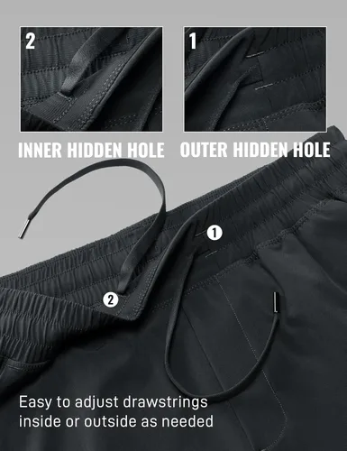 Vista 5 de CRZ YOGA Pantalones cortos de correr 2 en 1 para hombre de 5 pulgadas, forrados, de secado rápido, para entrenamiento, deportes, atletismo
