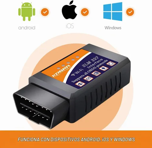 Vista 6 de Lector inalámbrico de códigos OBD2 para autos KOBRA. Herramienta lectora [versión mejorada] se conecta a través de Wifi con cualquier dispositivo