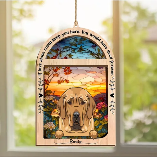 Vista 136 de LOVELYPOD Adorno de Navidad personalizado de sabueso afgano, atrapasoles con nombre, regalos de pérdida de mascotas, regalos para amantes