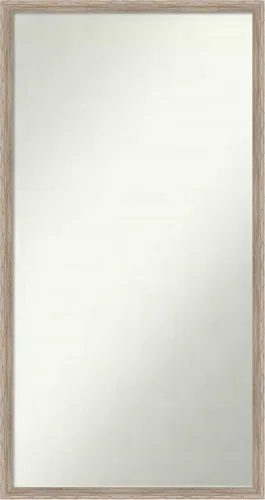 Vista 109 de Amanti Art Espejo de baño blanco para sobre el fregadero, 24 x 27 pulgadas, espejo de tocador rectangular con cuña de madera dura, marco de madera