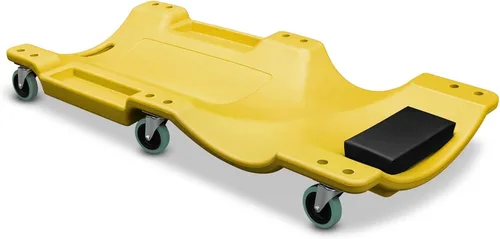 Vista 12 de Auto Dynasty Tablilla rodante de 40 pulgadas para reparación mecánica automotriz en el garaje, de perfil bajo, con luz LED y reposacabezas Negro