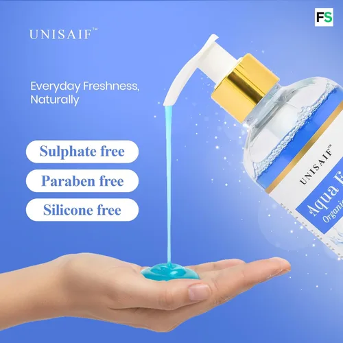 Vista 5 de Aqua Fresh Gel de baño orgánico – Gel de baño natural para pieles sensibles Gel de baño exfoliante para una piel suave y limpia Ph equilibrado