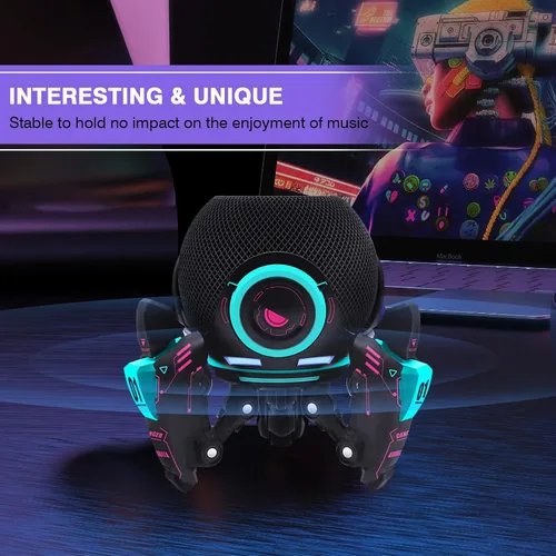 Vista 6 de Soporte para Echo Dot, Estuche para Echo Dot, Soporte para Echo Dot, Soporte de mesa decorativo para Echo Dot de 4ª/5ª generación - para HomePod
