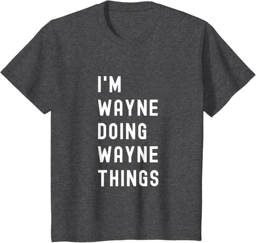 Vista 35 de Camiseta I'm Wayne Doing Wayne Things, Negro