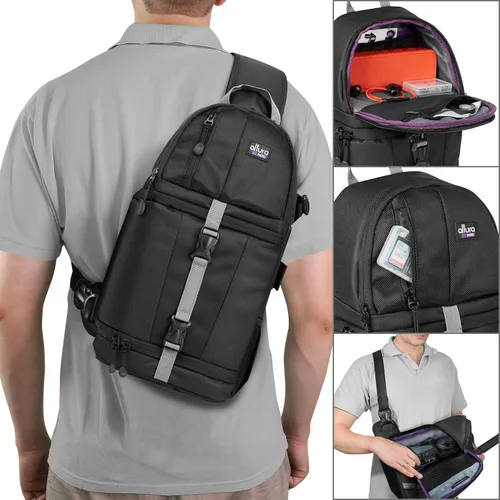 Vista 2 de Altura Photo Bolsa para cámara tipo bandolera - Mochila para cámaras Canon, Nikon, Sony y GoPro DSLR y sin espejo - Mochilas cruzadas para fotógrafos