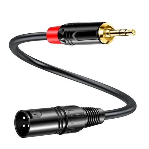 Vista 7 de Adaptador de cable equilibrado XLR a 0.138 in, cable de micrófono XLR hembra a 1/8 pulgadas para videocámaras, cámaras DSLR, dispositivo