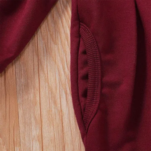 Vista 6 de Ritatte - Conjunto de 2 piezas de ropa de invierno para niñas pequeñas, blusa cálida de manga larga y pantalones de algodón
