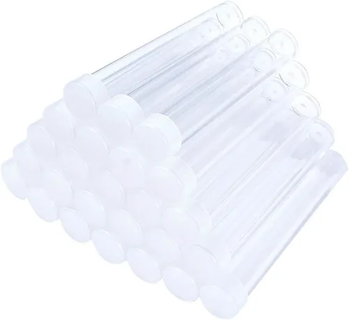 Vista 9 de Craftdady Juego de 100 tubos de almacenamiento vacíos de plástico transparente transparente pequeños con cuentas, botellas de prueba, cajas