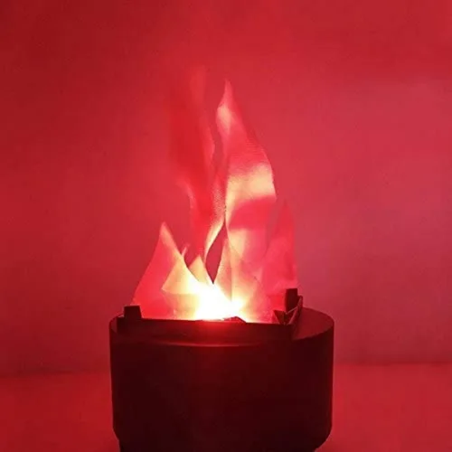 Vista 7 de ele ELEOPTION Luz LED electrónica de efecto simulado de llama de fuego falsa, sin calor base de soporte de llamas artificiales de Halloween, centro