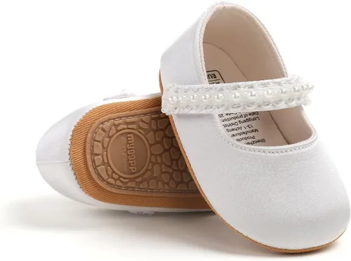 Vista 31 de Zapatos de vestir florales Mary Jane para bebé niña 01 Blanco