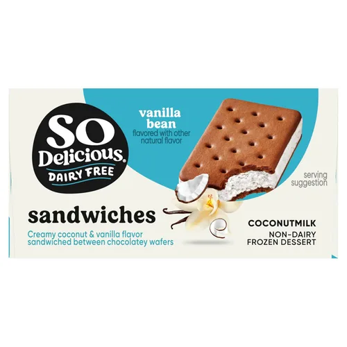 Vista 11 de So Delicious Sándwiches de postre congelados de vainilla de coco sin lácteos, 8