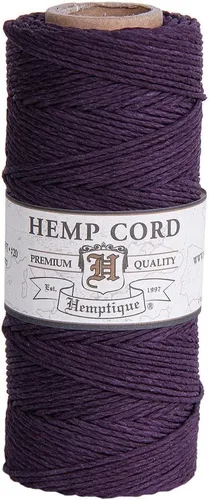 Vista 22 de Hemptique - Carrete de cordón de cáñamo 100 % - 62.5 m de hilo de cáñamo - Hecho con amor - Hilo de cordón de 20 ~ 1 mm para hacer joyas, macramé