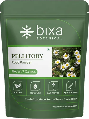 Vista 3 de bixa BOTANICAL Polvo de raíz pelitoria, Anacyclus Pyrethrum, 3.5 onzas Akarkara Ayurvedic Herbal Supplement, Gluten Free, Non-GMO, Steam Treated