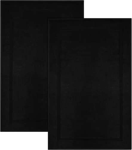 Vista 14 de COTTON CRAFT Tapete para bañera – Azulejo esculpido, 100% algodón, ultra absorbente, de baja pelusa, 1000 GSM, tapete de baño de lujo – Alfombra