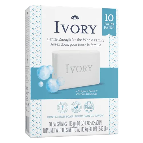 Vista 2 de Ivory Clean Original - Jabón en barra, 4 onzas, 10 unidades (paquete de 2) total de 20 barras