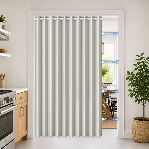 Vista 45 de Cortinas plisadas completamente opacas con cierre magnético, 72 pulgadas de largo, para interiores y exteriores, 1 panel, 45 pulgadas de ancho x 72