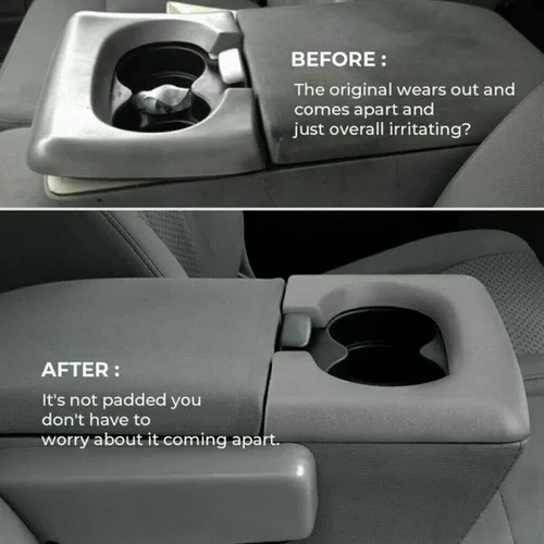 Vista 4 de KKONE Repuesto de almohadilla para reposabrazos de consola central compatible con Ford F-150 2004-2014 (gris)