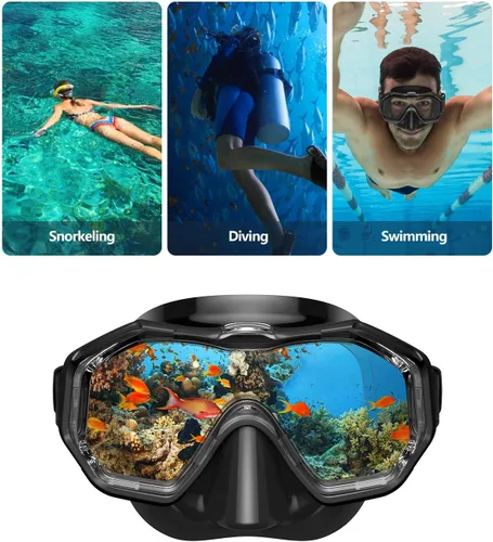 Vista 7 de WSTOO Adults Swim Goggles with Nose Cover to Prevent Water Inhaling, Anti-Fog Swimming Mask for Youth Men Women