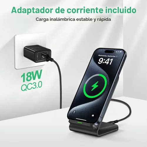 Vista 2 de Almohadilla de carga inalámbrica Android de 15 W Samsung S25 FE Cargador Pad Estación de carga inalámbrica Soporte inalámbrico Carga rápida