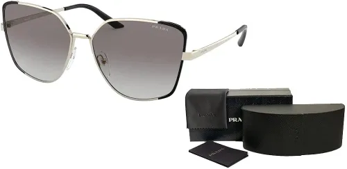 Vista 3 de Prada PR60XS Irregular Sunglasses for Women + BUNDLE With Designer iWear Complimentary Eyewear Kit