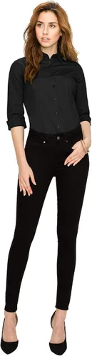 Vista 5 de Made by Johnny MBJ Women's Solide 34 Sleeve Stretchy Button Down Collared Office Formal Casua Blouse (S3XL)