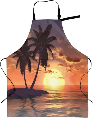 Vista 29 de Delantales florales azules para el hogar, 2 bolsillos, 33 x 28 pulgadas, para hombres y mujeres, diseño floral gris, impermeable, para manualidades