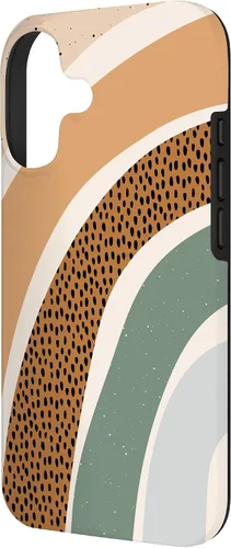 Vista 2 de Boho Burnt Orange Half Rainbow with Dotted Pattern Arches Case for iPhone 17
