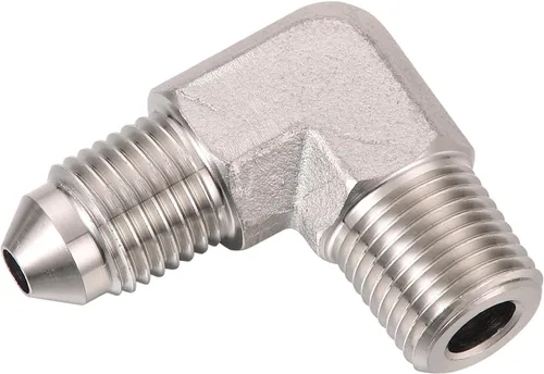 Vista 6 de 3AN macho acampanado a 1/8 NPT macho 45 grados adaptador de unión conector de tubería de acero inoxidable