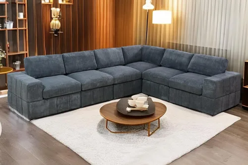 Vista 14 de A Ainehome Juego de sofá modular modular con otomanas de gran tamaño en forma de U, sofá modular de 7 asientos con tumbonas reversibles para sala