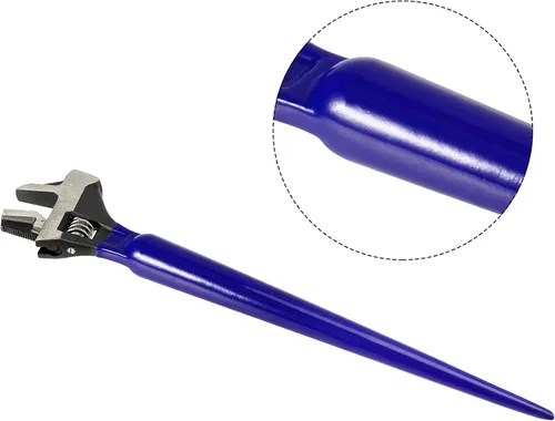 Vista 4 de PINGEUI 2 llaves espud de 16 pulgadas, llave ajustable forjada resistente, construcción marcada a escala métrica con cabeza de martillo y función