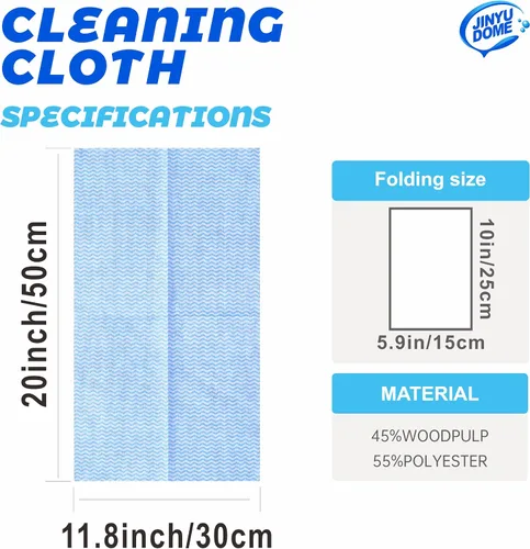 Vista 2 de Handi Wipes - Paños reutilizables, rollo de toalla de limpieza de cocina desechable azul, paño en J resistente, 100