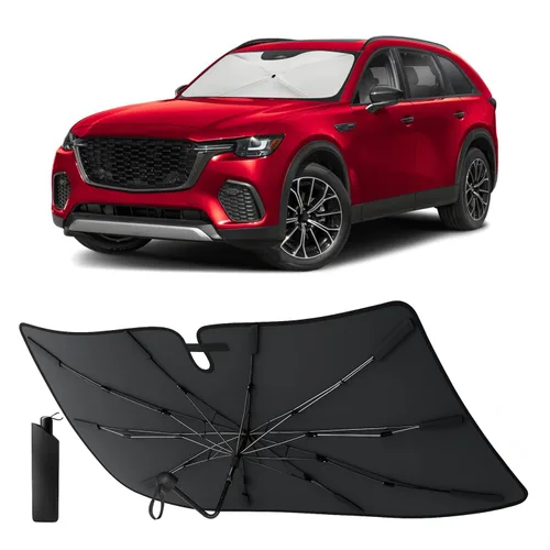 Vista 67 de EcoNour Parasol plegable para parabrisas de Mazda 3 2014-2016 2017 2018, parasol para ventana delantera de automóvil, protección UV, bloqueador
