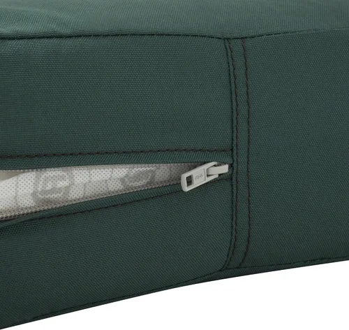 Vista 9 de Classic Accessories Ravenna - Cojín de asiento de patio resistente al agua de 21 x 19 x 5 pulgadas, verde azulado, cojín de sofá de dos plazas