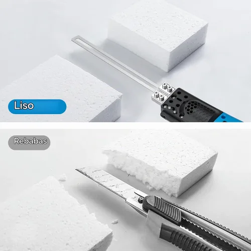 Vista 5 de Cuchillo eléctrico inalámbrico de refrigeración por aire, kit de herramientas de corte de espuma de 6 pulgadas con estuche resistente y una batería