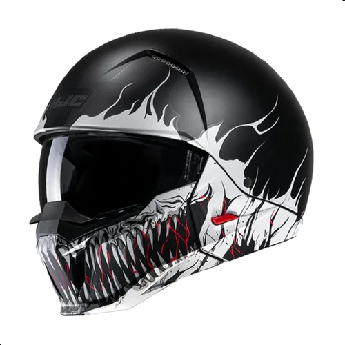Vista 5 de Casco de motocicleta de cara abierta HJC i20 Scraw, aprobado por DOT (MC10SF, XS)