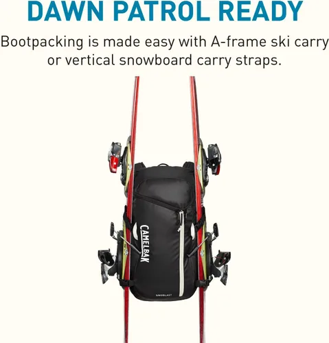 Vista 5 de CamelBak SnoBlast 22 Snow Hydration Pack with 70oz Crux Reservoir, Insulated Design and Ski Carry for All Day Winter Riding
