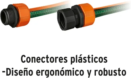 Vista 3 de TRUPER MAN-10X1/2RE Mangueras reforzadas de 1/2", 3 capas, accesorios de plástico de 33 pies (32.8 ft)