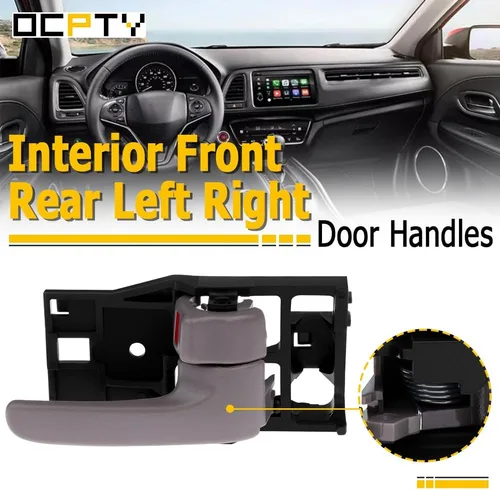 Vista 2 de OCPTY Manijas de puerta interiores delanteras y traseras del conductor izquierdo del pasajero lado derecho de repuesto para Toyota Sequoia 2001-2007
