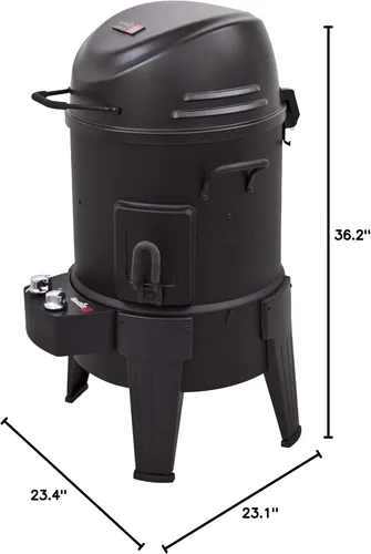 Vista 9 de Charbroil The Big Easy® TRU-Infrared 3-en-1 ahumador, asador y parrilla a gas, negro - 14101550