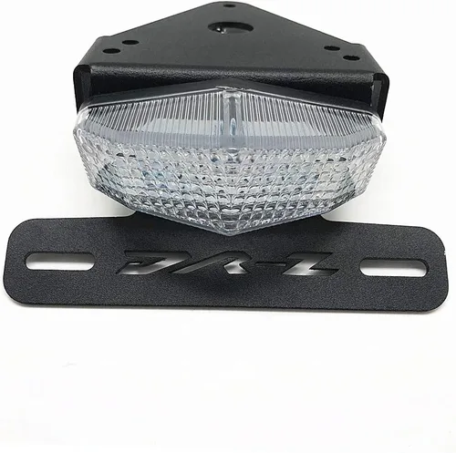 Vista 3 de Soporte de matrícula, eliminador de guardabarros, organizador trasero, luces LED de freno y señal de giro para Suzuki DRZ400 S/SM DR-Z (Transparente)