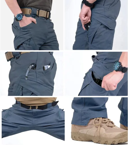 Vista 5 de Pantalón Carwornic Gear táctico, de algodón, ligero, estilo militar, para exterior, de combate, cargo, para hombre