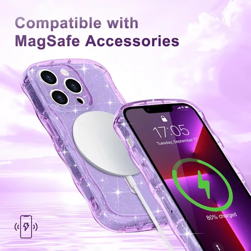 Vista 233 de Pepmune Funda magnética para iPhone 17 Pro Max, color rosa