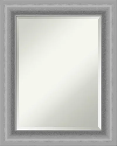 Vista 13 de Amanti Art Espejo de pared plateado de 26 x 22 pulgadas, espejo rectangular de baño de níquel pulido para decoración de pared, sala de estar, marco