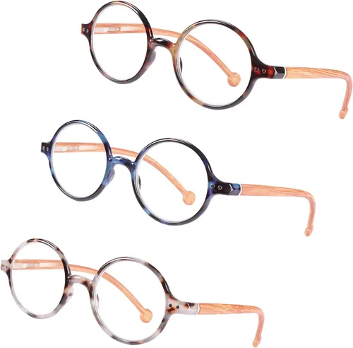 Vista 19 de Gafas de Lectura Redondas para Mujeres y Hombres con Bloqueo de Luz Azul, Lectores Circulares Unisex Ultraligeros, Gafas de Lectura sin Prescripción
