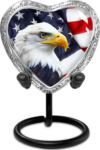 Vista 10 de Urna de águila americana para cenizas hombre adulto – Urnas de cremación patrióticas grandes para cenizas humanas, hombres y mujeres adultos – Urna