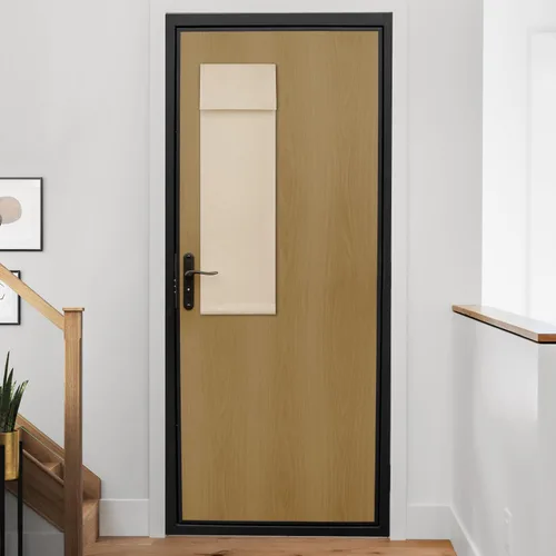 Vista 5 de HOMEIDEAS Cortinas Opacas para Aula para Puerta Principal, Cubierta de Ventana de Puerta de Aula, Persianas de Privacidad con Aislamiento Térmico